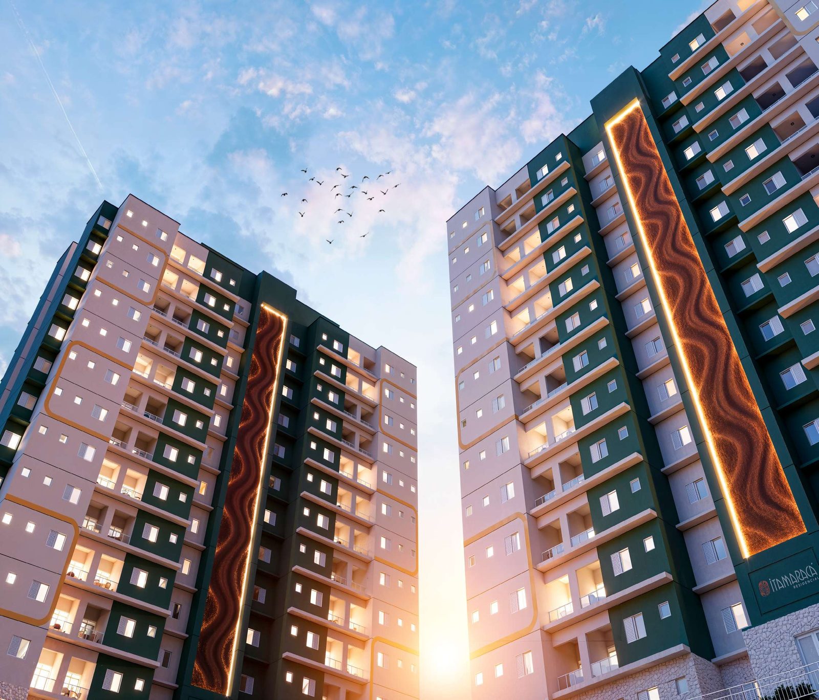 Fachada do Itamaracá Residencial em Indaiatuba